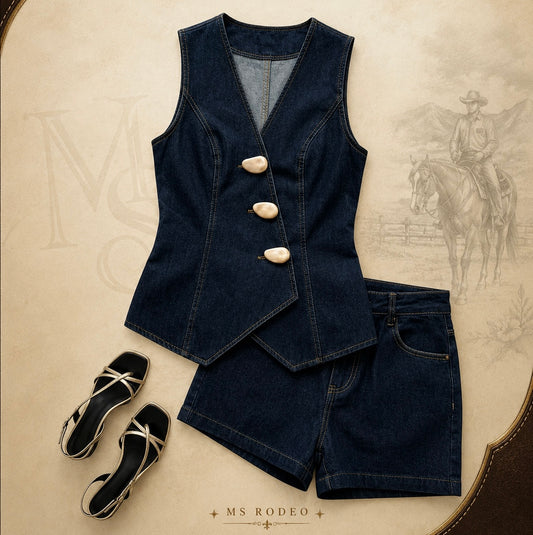 Set Western Dark Denim